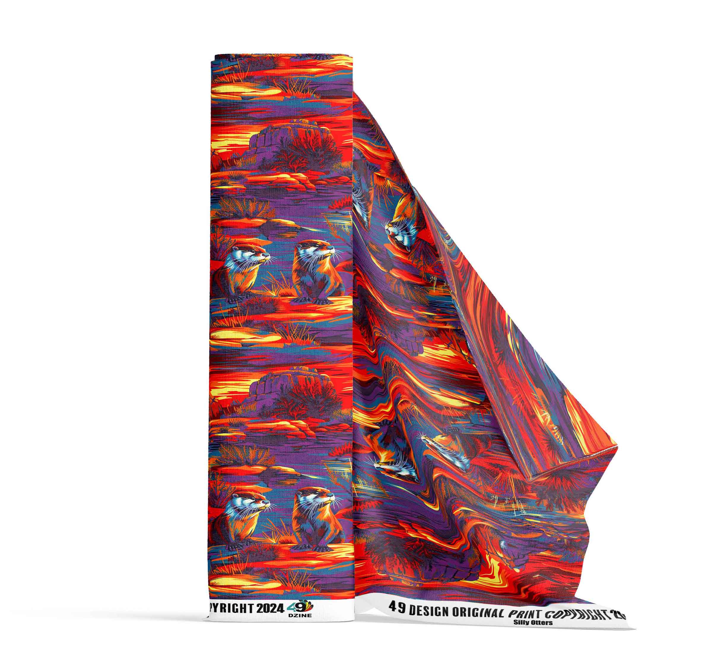 Silly Otters 42 Inch Cotton Poplin Pre Order