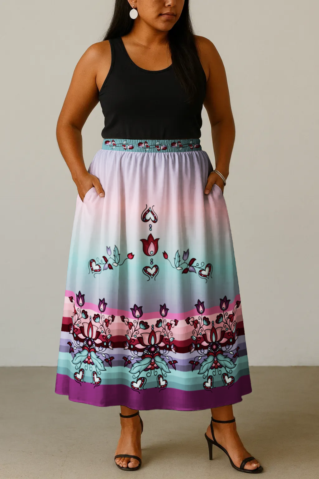 Snowlit Petal Dreams Skirt