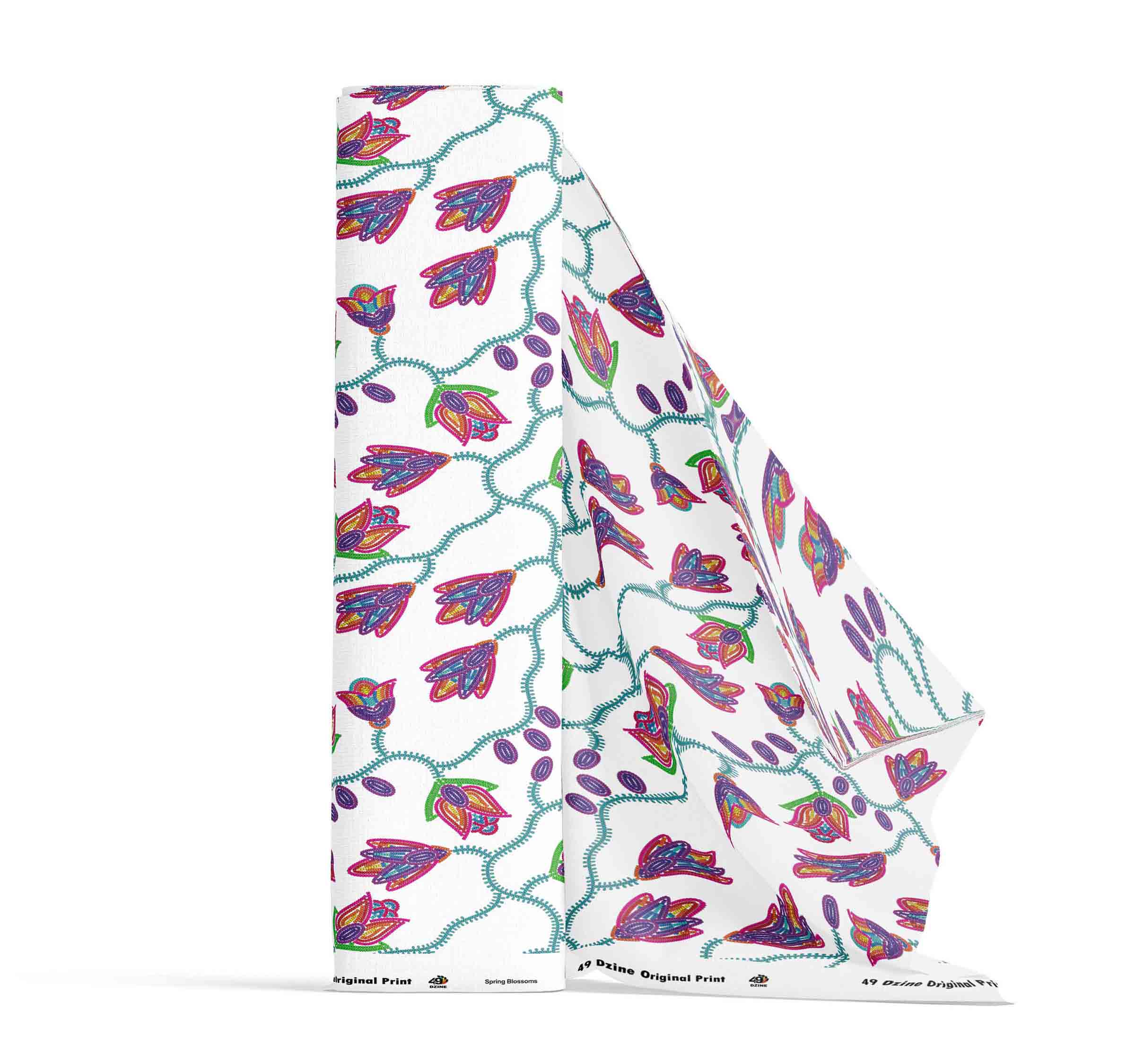 Spring Blossoms Satin Fabric By the Yard Pre Order