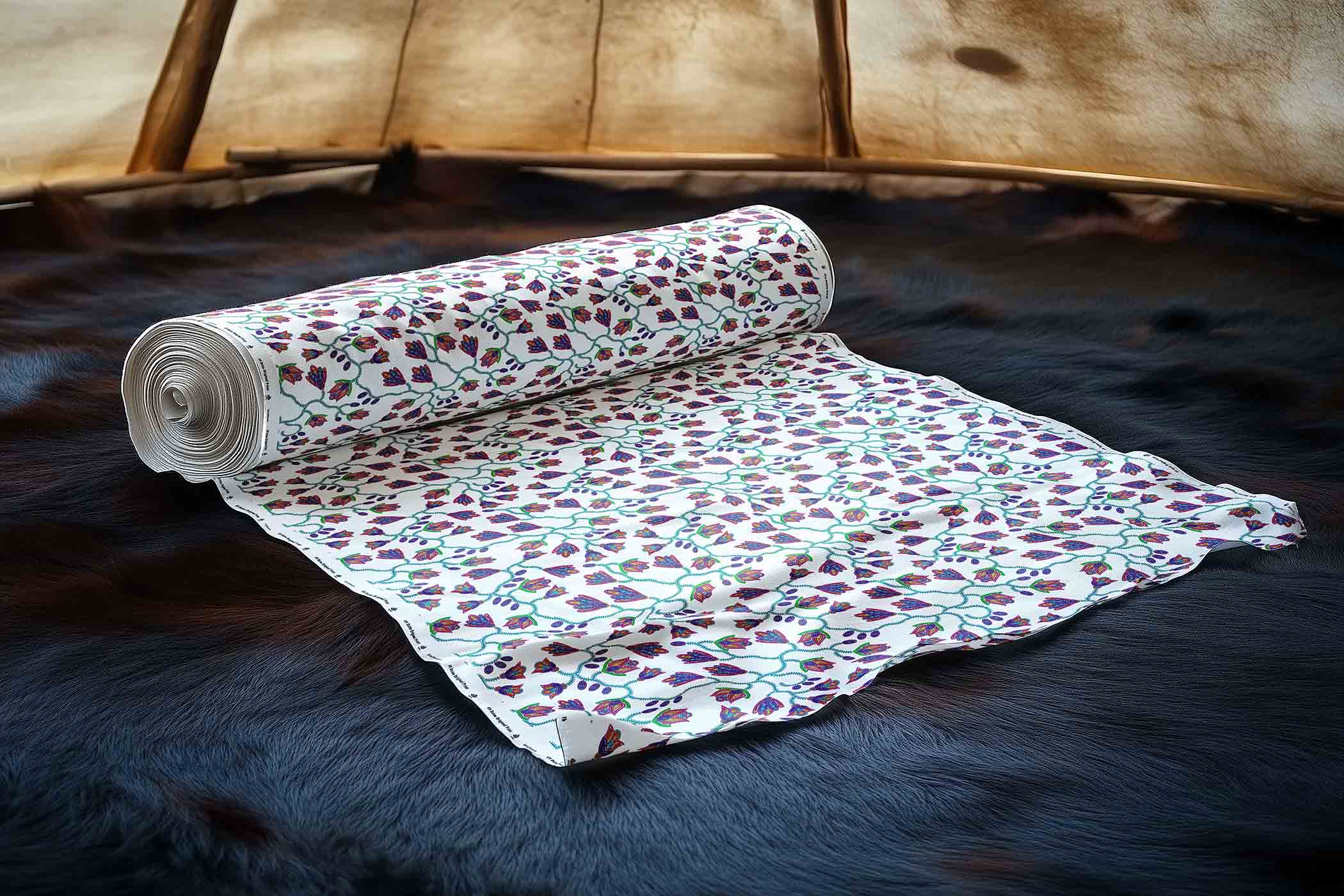 Spring Blossoms Satin Fabric By the Yard Pre Order