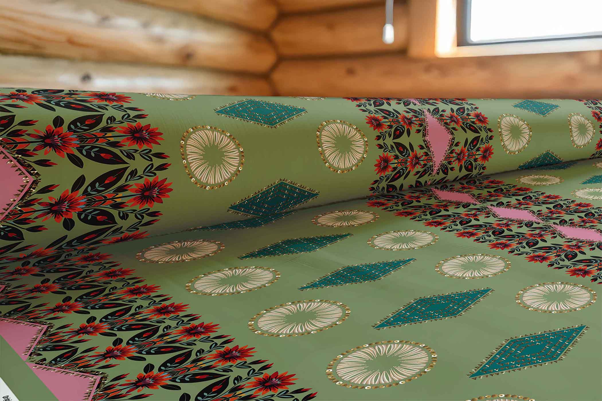 Spring Deco Sage 42 Inch Cotton Poplin Pre Order