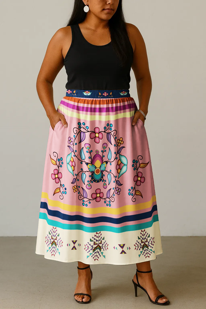 Starwoven Garden Pink Skirt