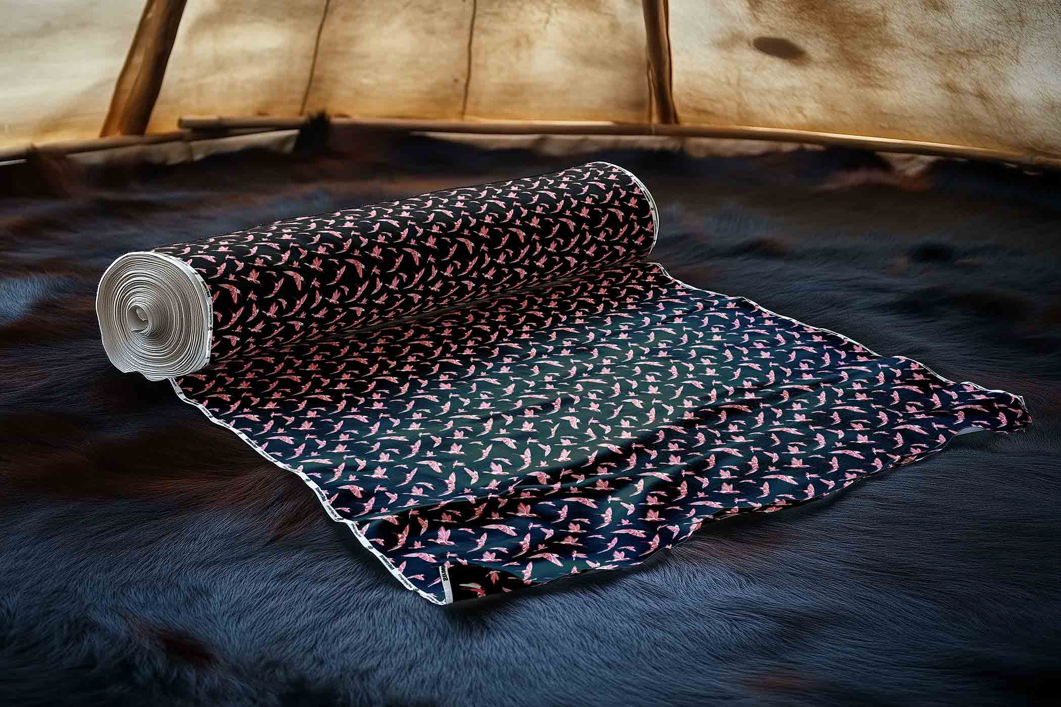Strawberry Black 42 inch Cotton Poplin Pre Order