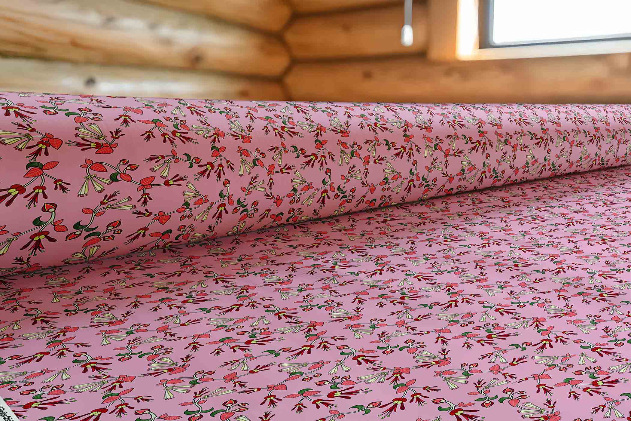 Strawberry Floral 42 inch Cotton Poplin Pre Order