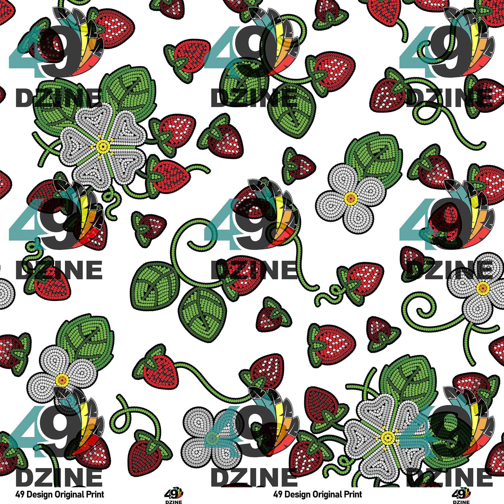 Strawberry Dreams White 56 Inch Cotton Poplin Pre Order