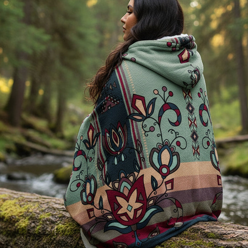 Northern Ember Women's Hooded Blanket