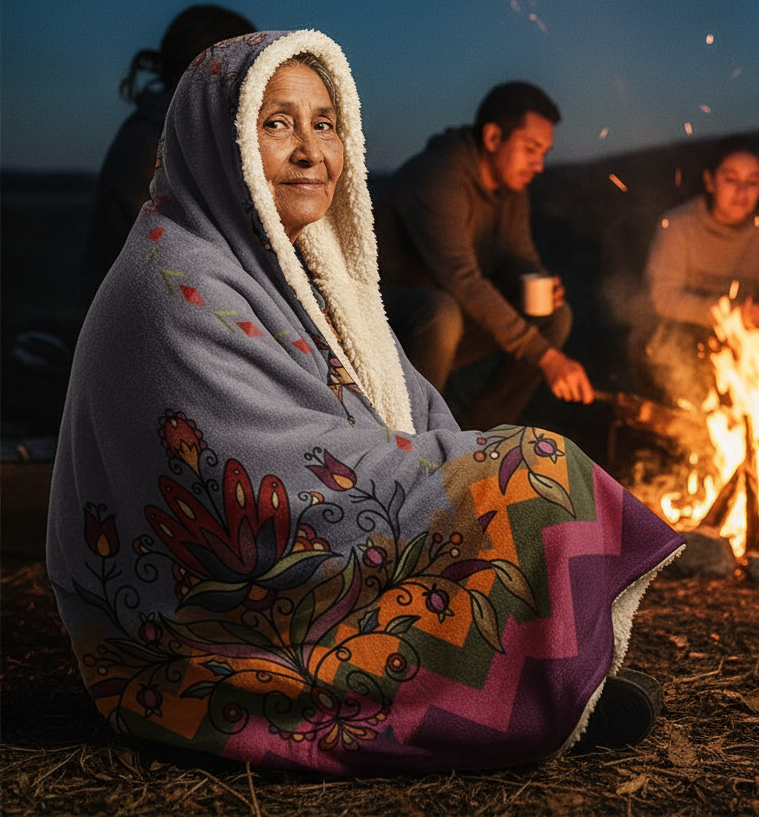 Red Willow Whispers Women's Hooded Blanket