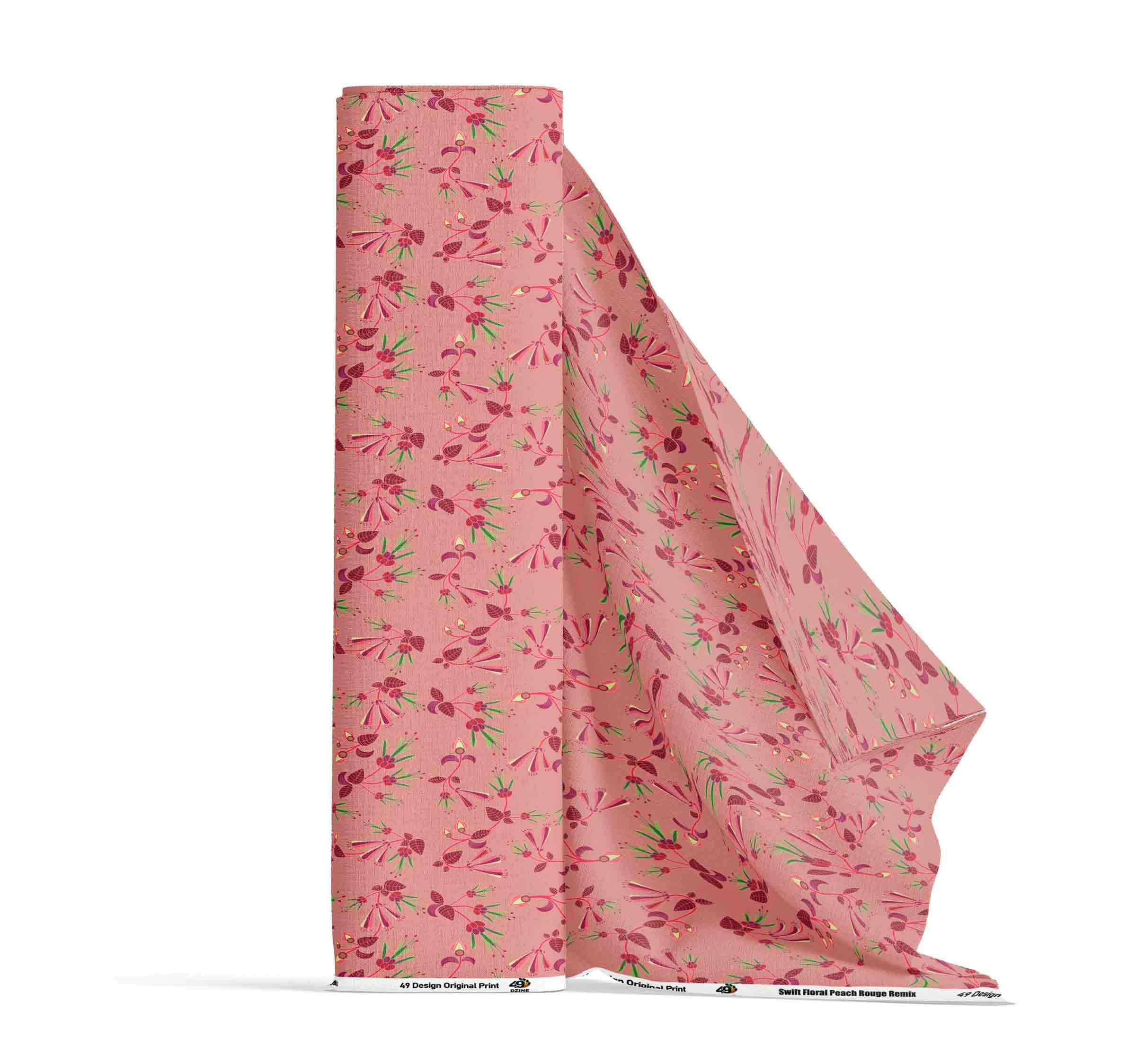 Swift Floral Peach Rouge Remix 42 inch Cotton Poplin Pre Order
