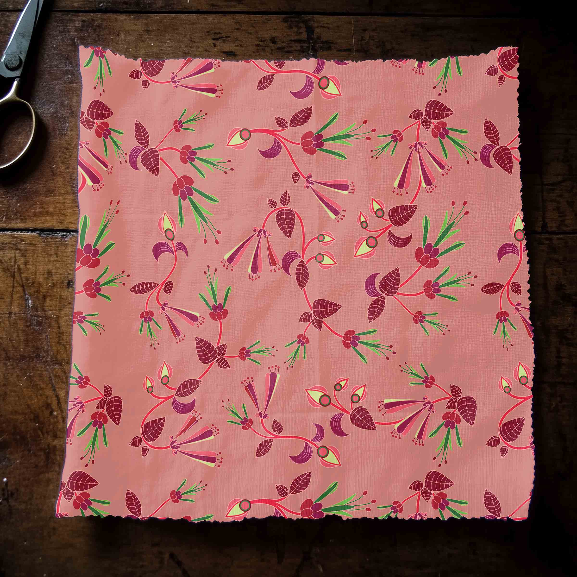 Swift Floral Peach Rouge Remix 42 inch Cotton Poplin Pre Order
