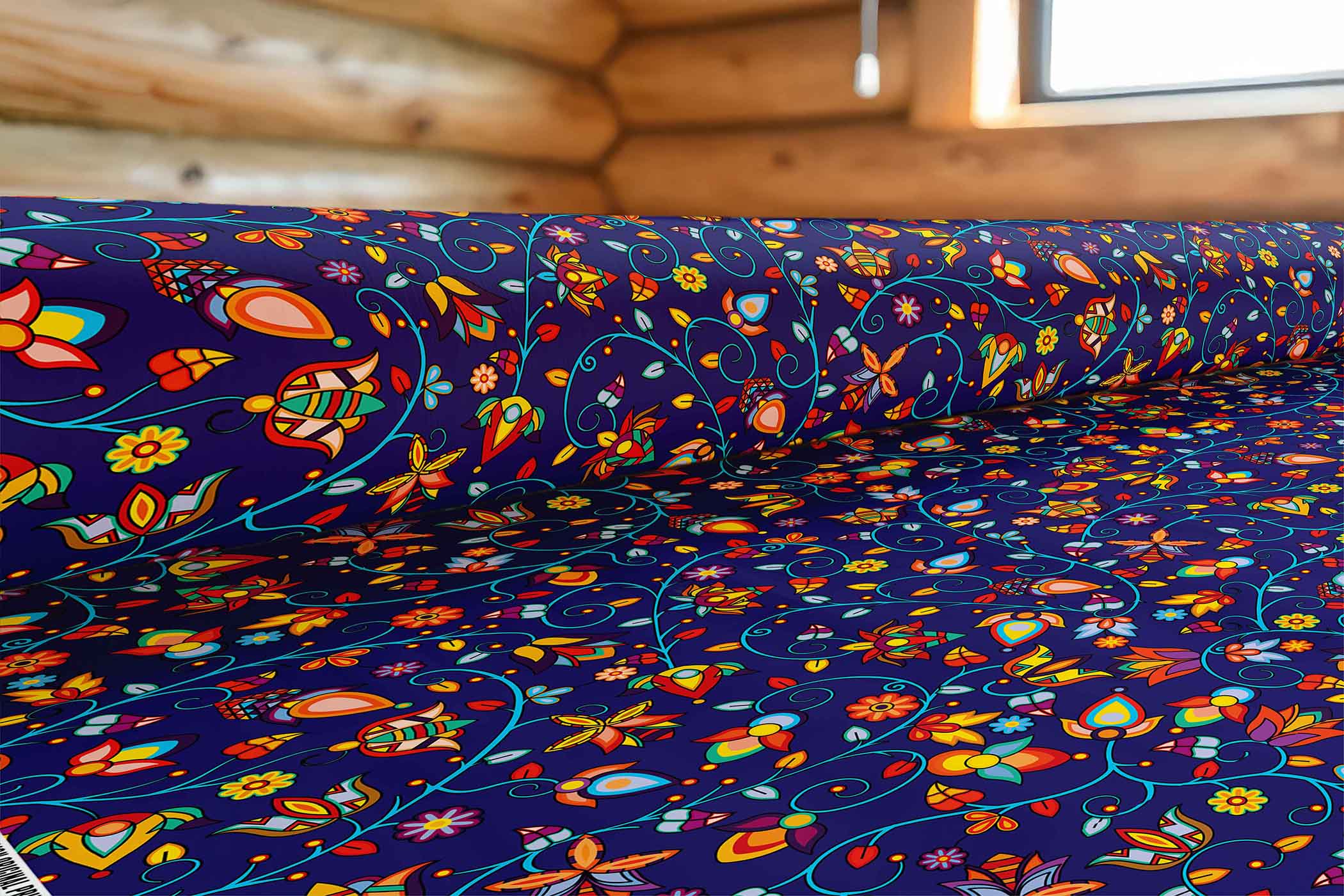 Thorny Path Blue 42 Inch Cotton Poplin Pre Order