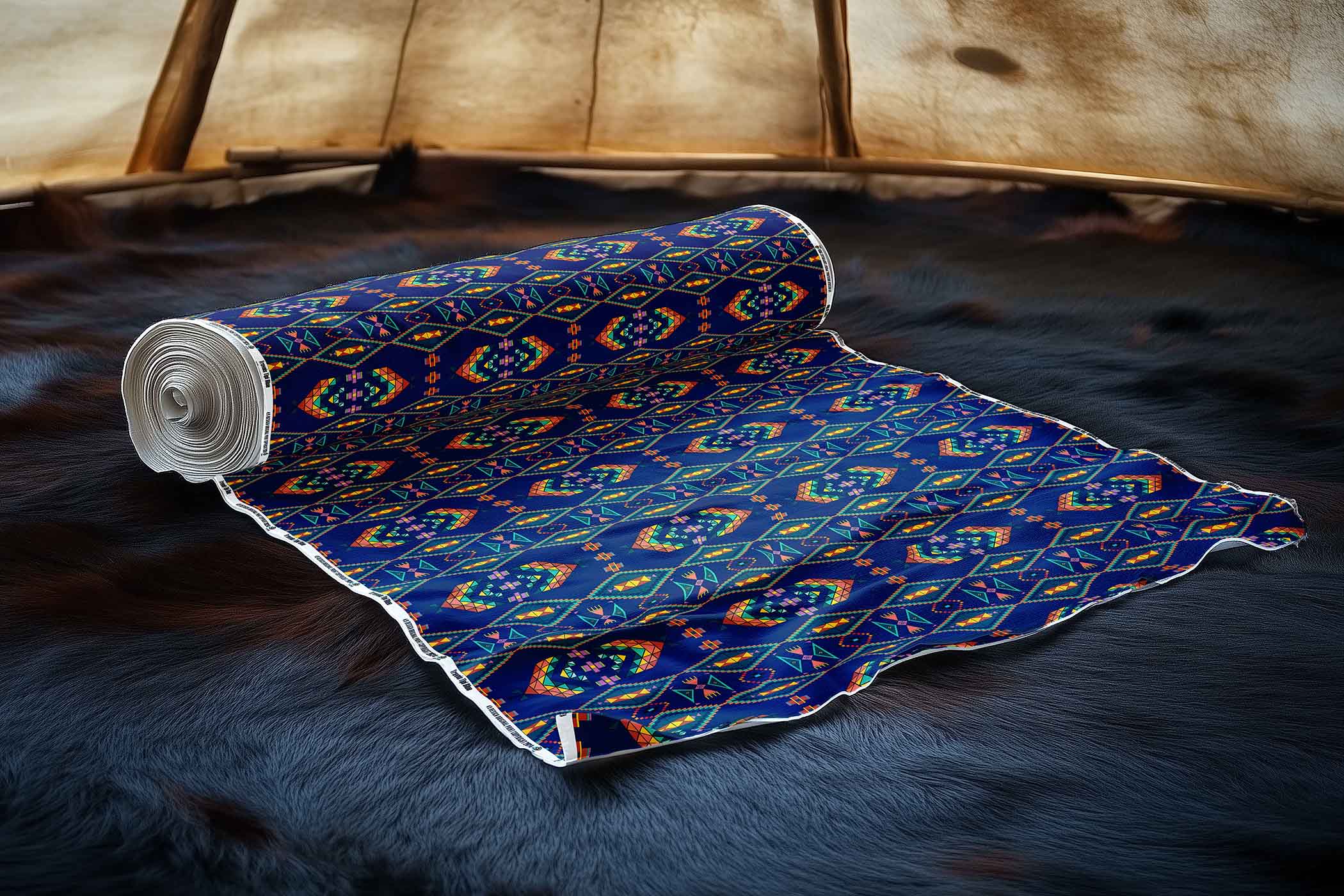 Travois Tipi Blue 42 Inch Cotton Poplin Pre Order