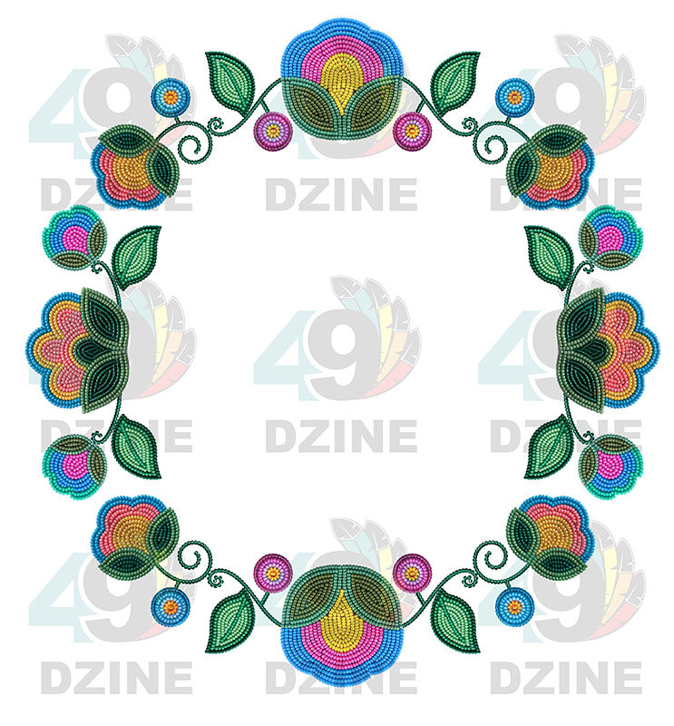 Turquoise Sunbeam Hat Transfer