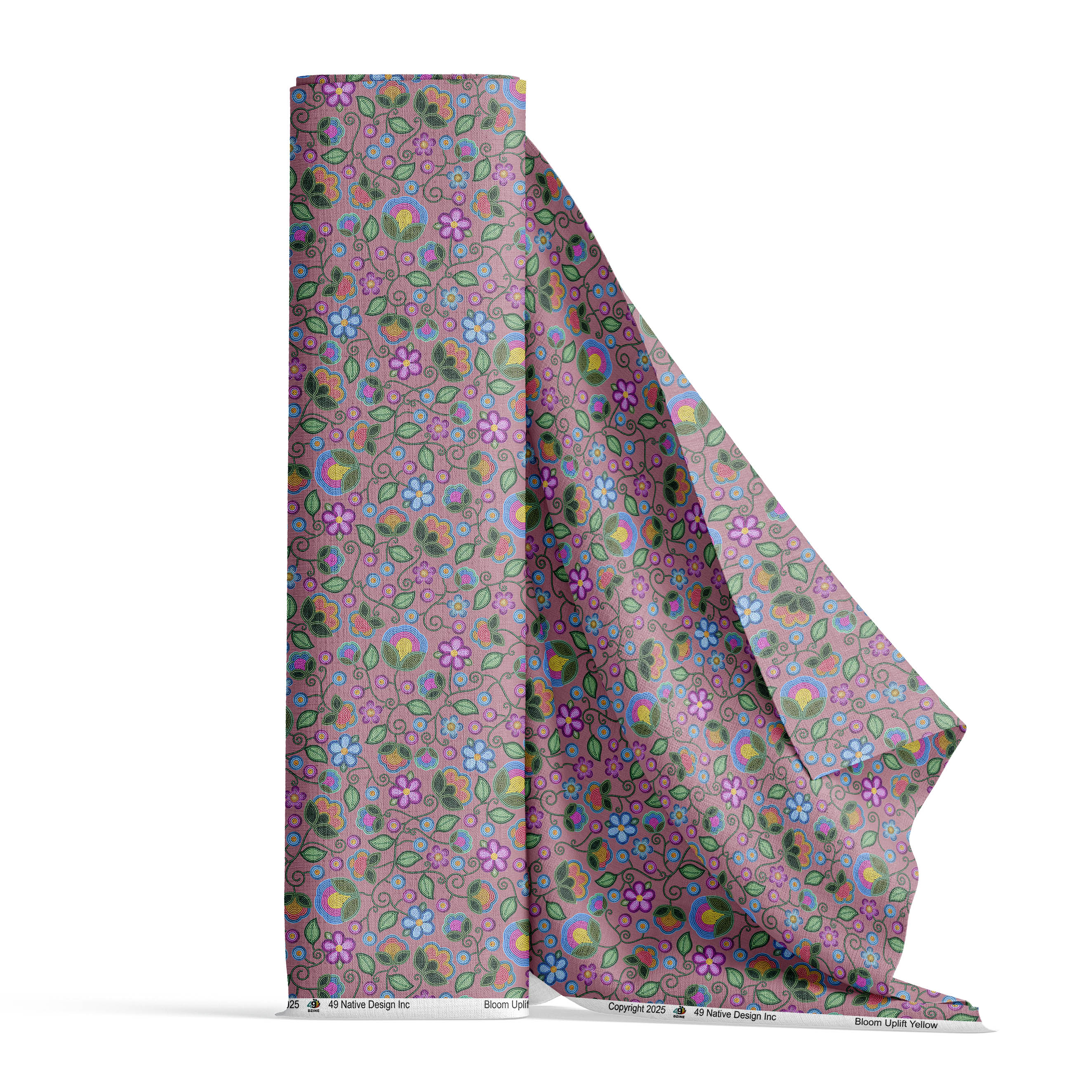 Turquoise Sunbeam Peach Satin Fabric By the Yard Pre Order