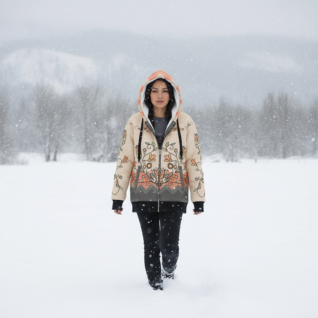 Roots and Rising Earthy Women's Sherpa Hoodie