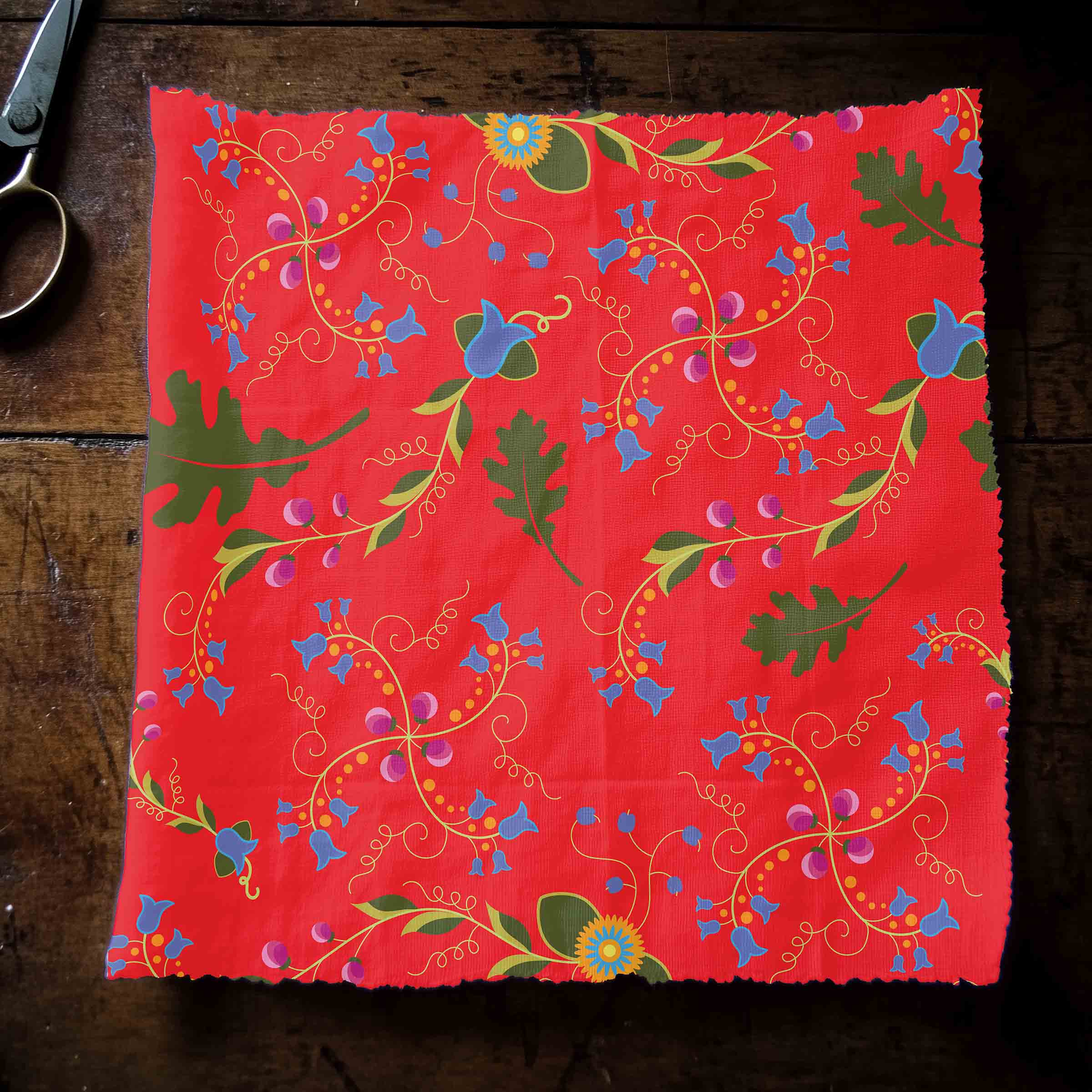 Vine Life Scarlet 42 Inch Cotton Poplin Pre Order