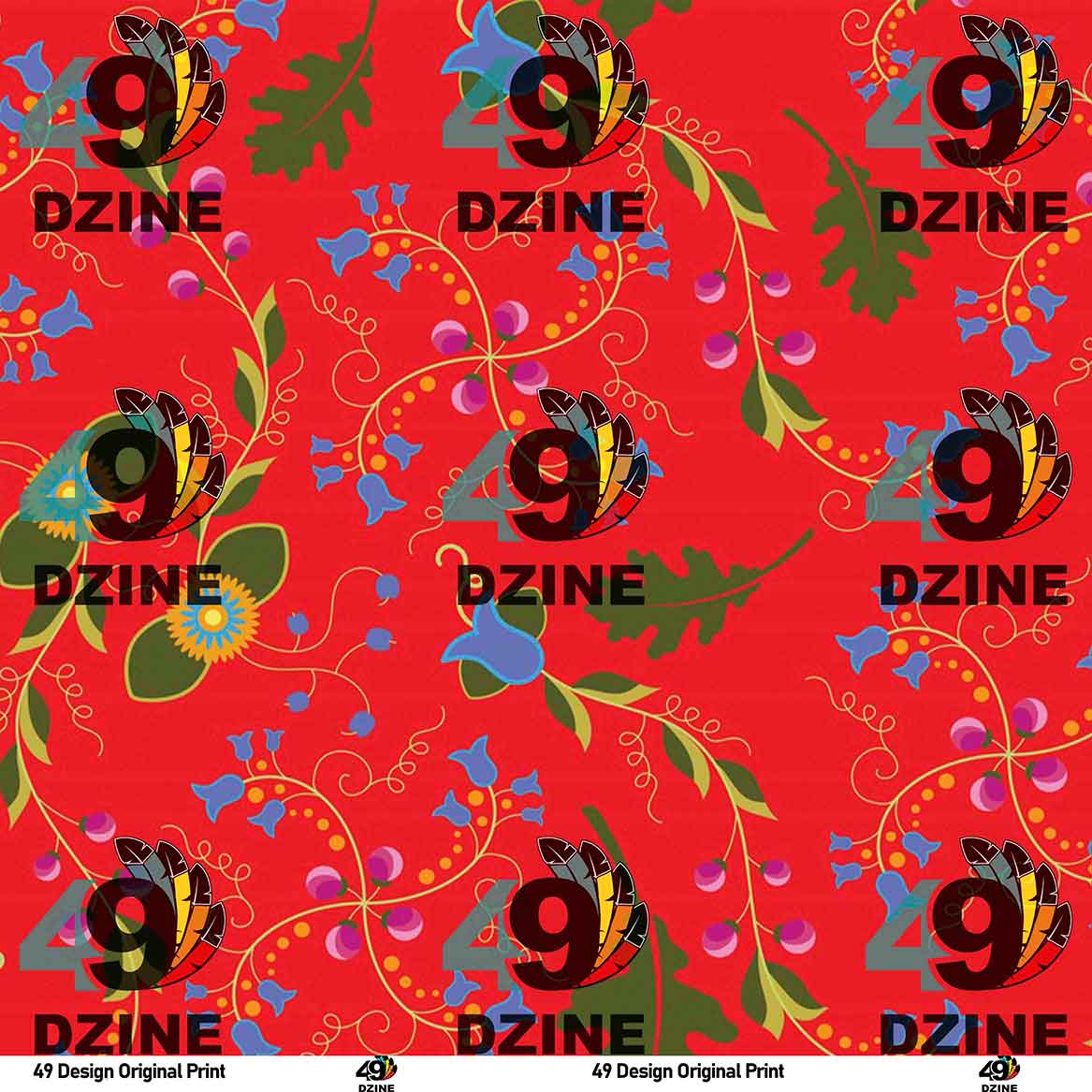 Vine Life Scarlet 42 Inch Cotton Poplin Pre Order
