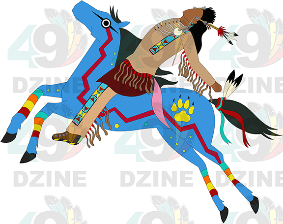 Warrior on a horse Transfer (Various Sizes)