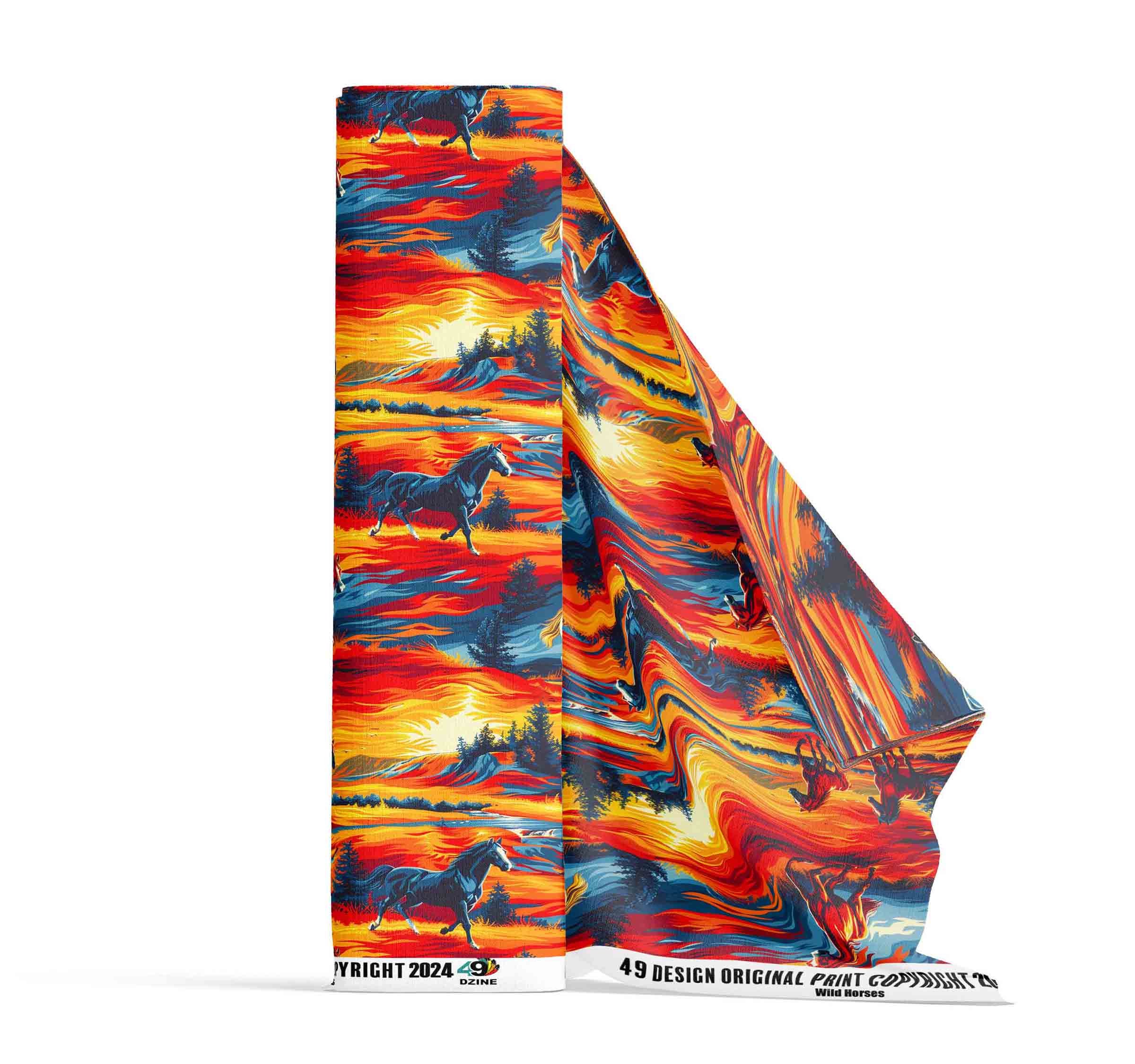 Wild Horses 42 Inch Cotton Poplin Pre Order