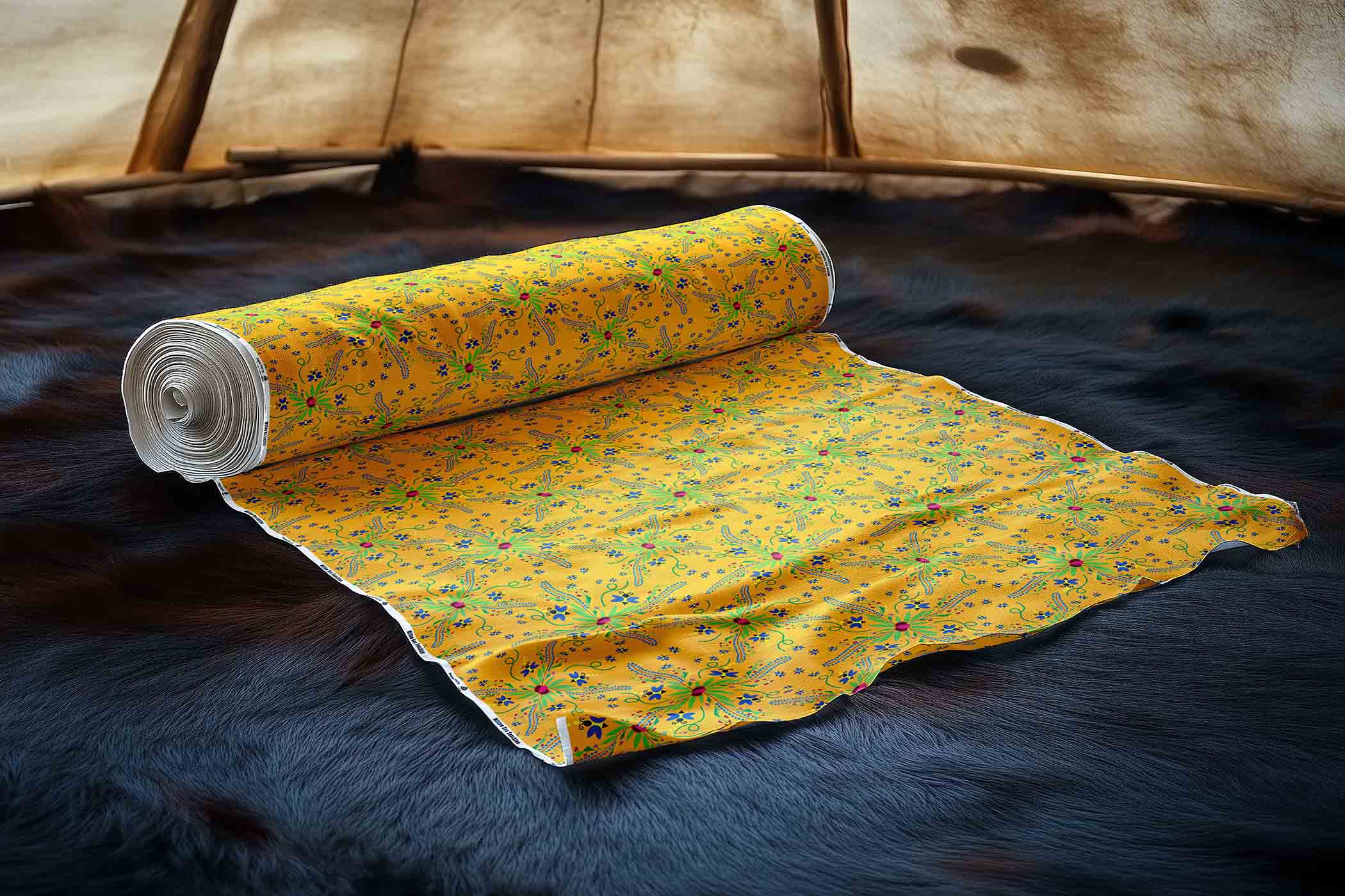 Willow Bee Sunshine Satin Fabric By the Yard Pre Order