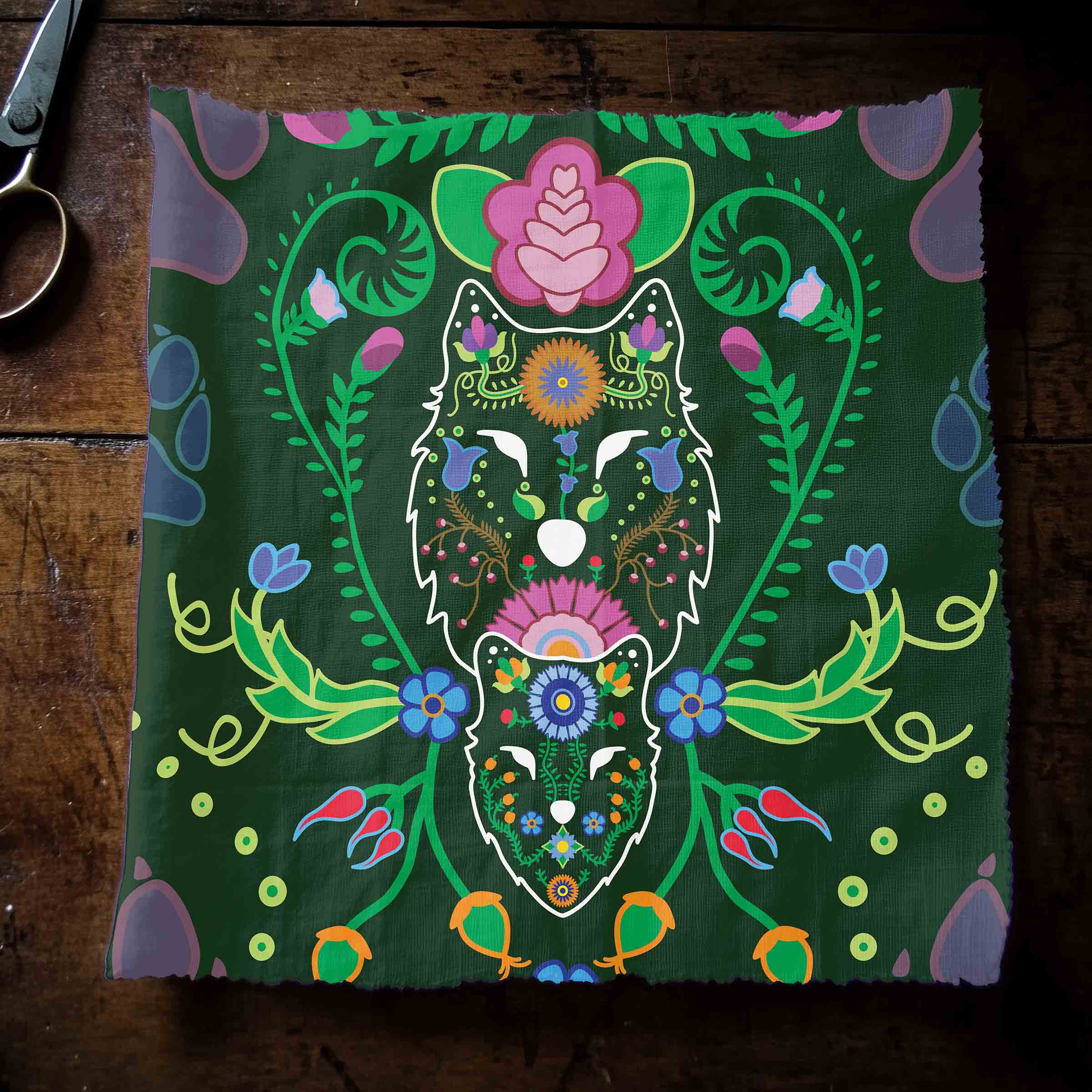 Wolf Kin Forest 42 inch Cotton Poplin Pre Order