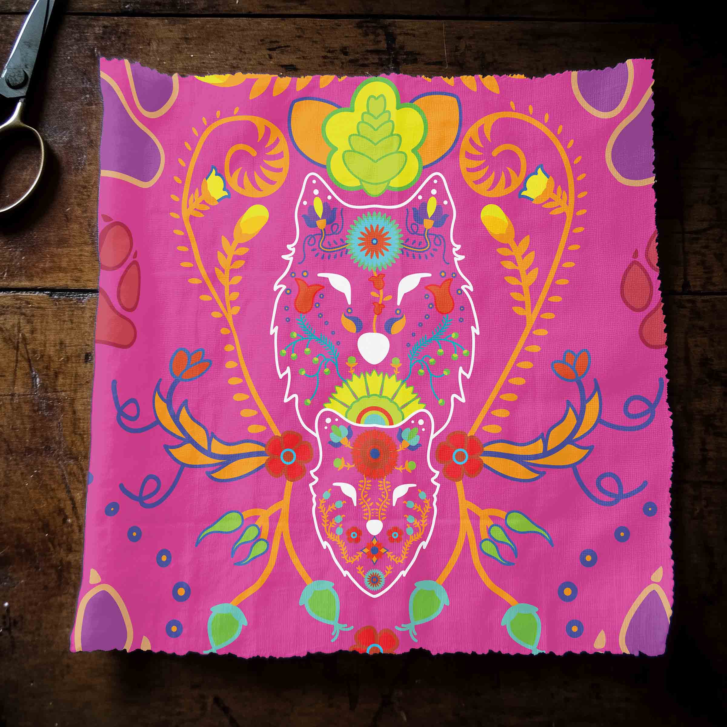 Wolf Kin Passion Fruit 42 inch Cotton Poplin Pre Order