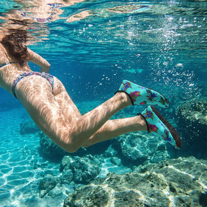 Women's Fancy Dancers Turquoise Sockamoccs