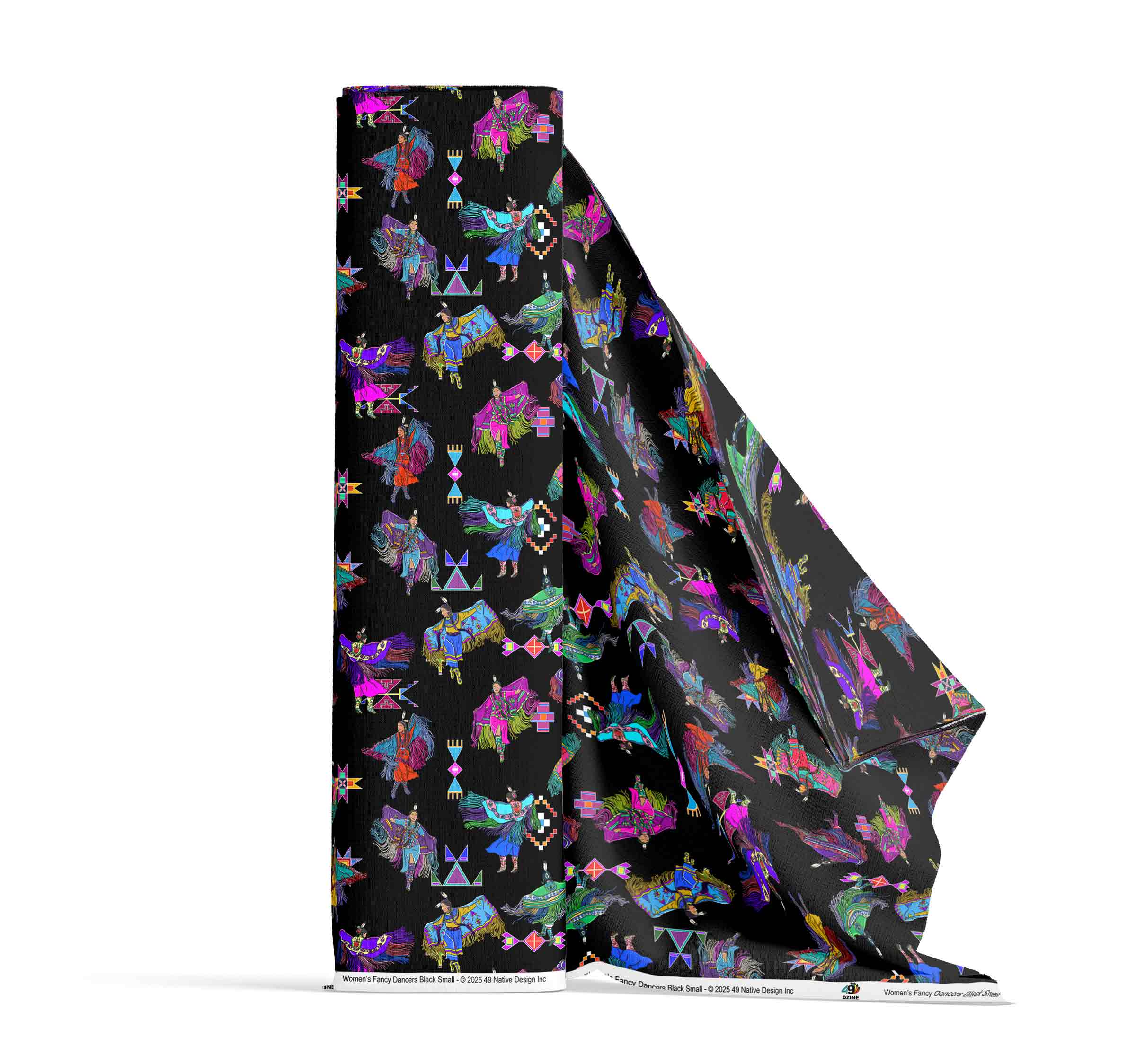 Women's Fancy Dancers Black Small 42 Inch Cotton Poplin Pre Order
