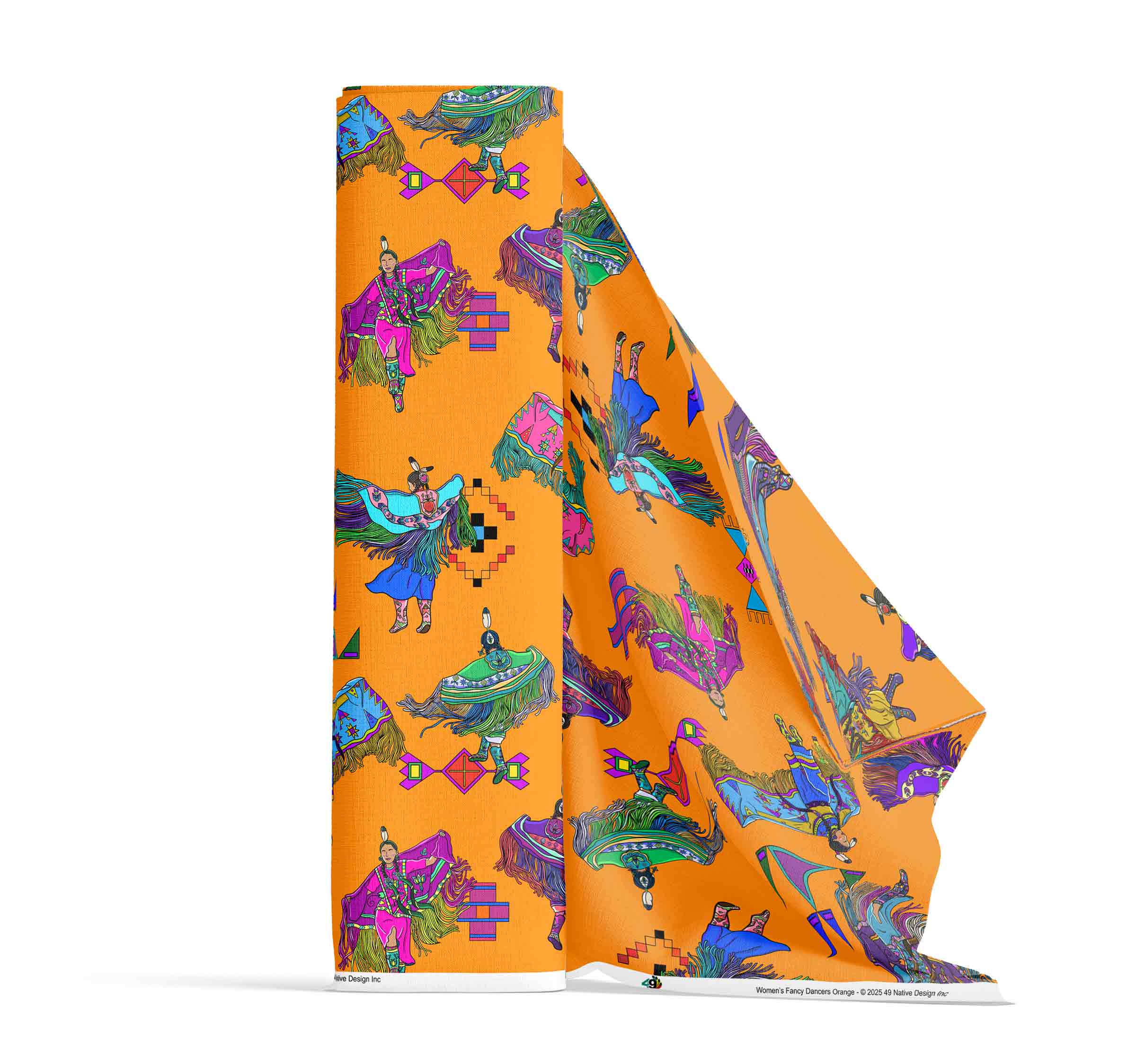 Women's Fancy Dancers Orange Large 42 Inch Cotton Poplin Pre Order