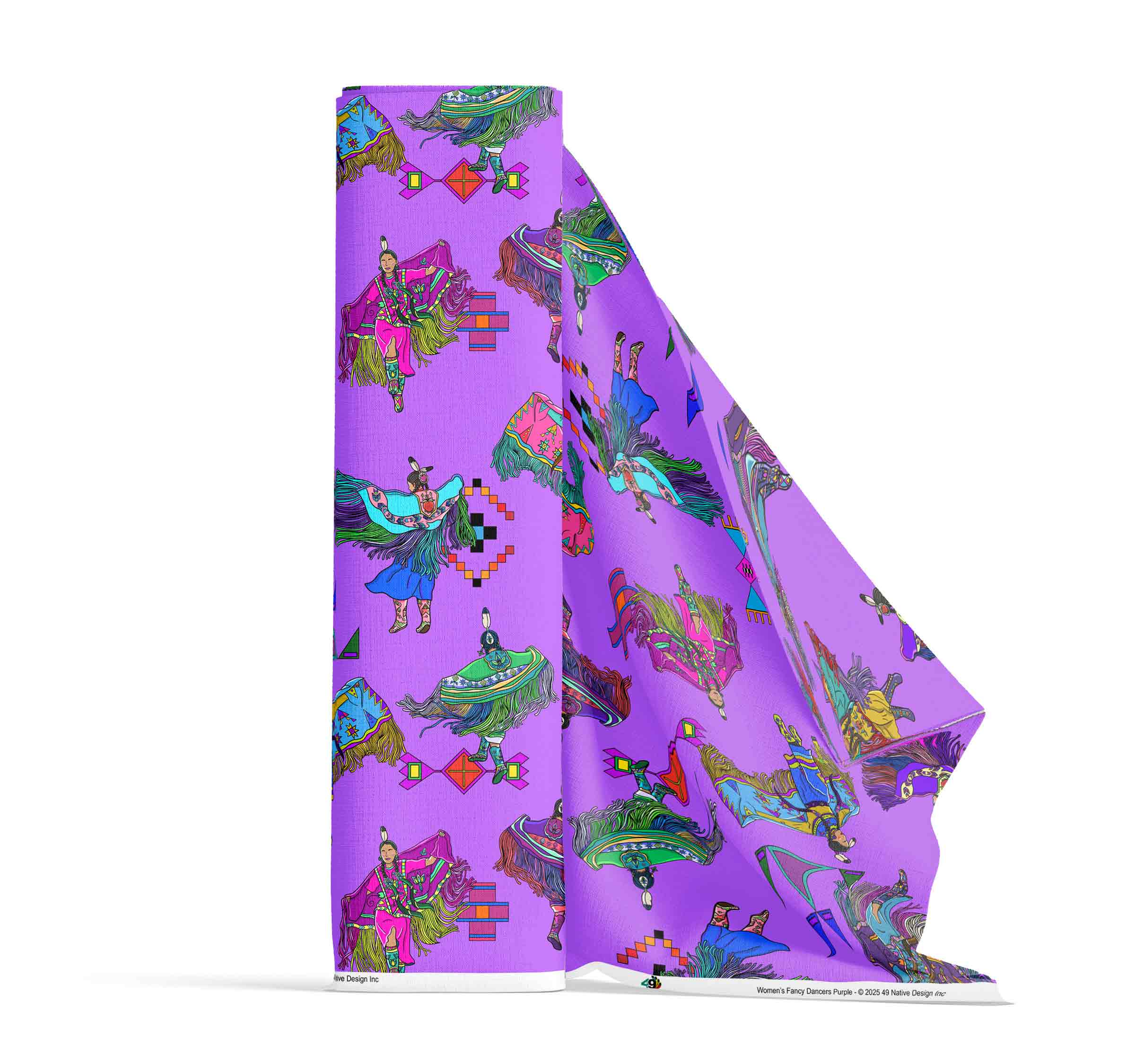 Women's Fancy Dancers Purple Large 42 Inch Cotton Poplin Pre Order