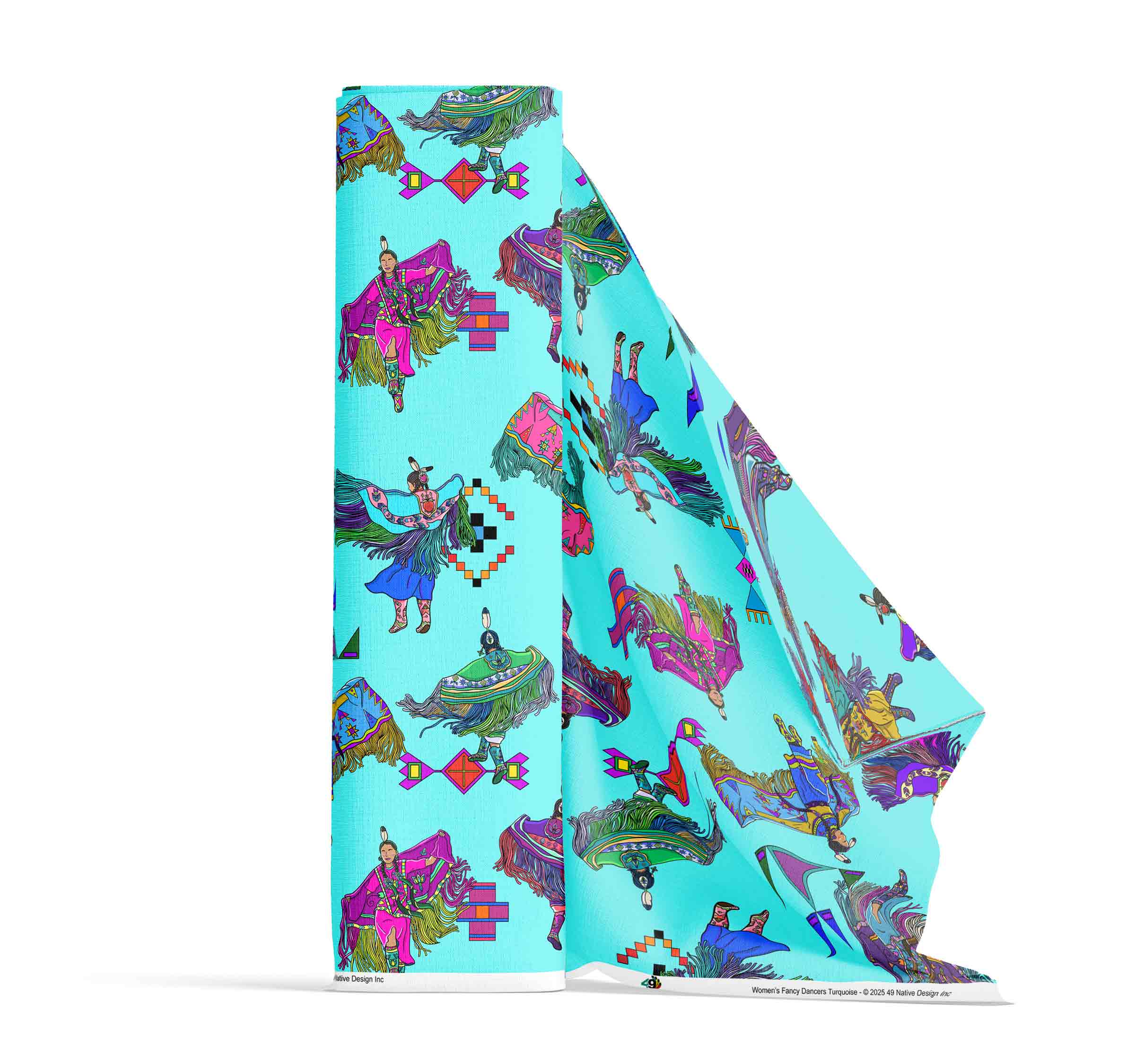 Women's Fancy Dancers Turquoise Large 42 Inch Cotton Poplin Pre Order