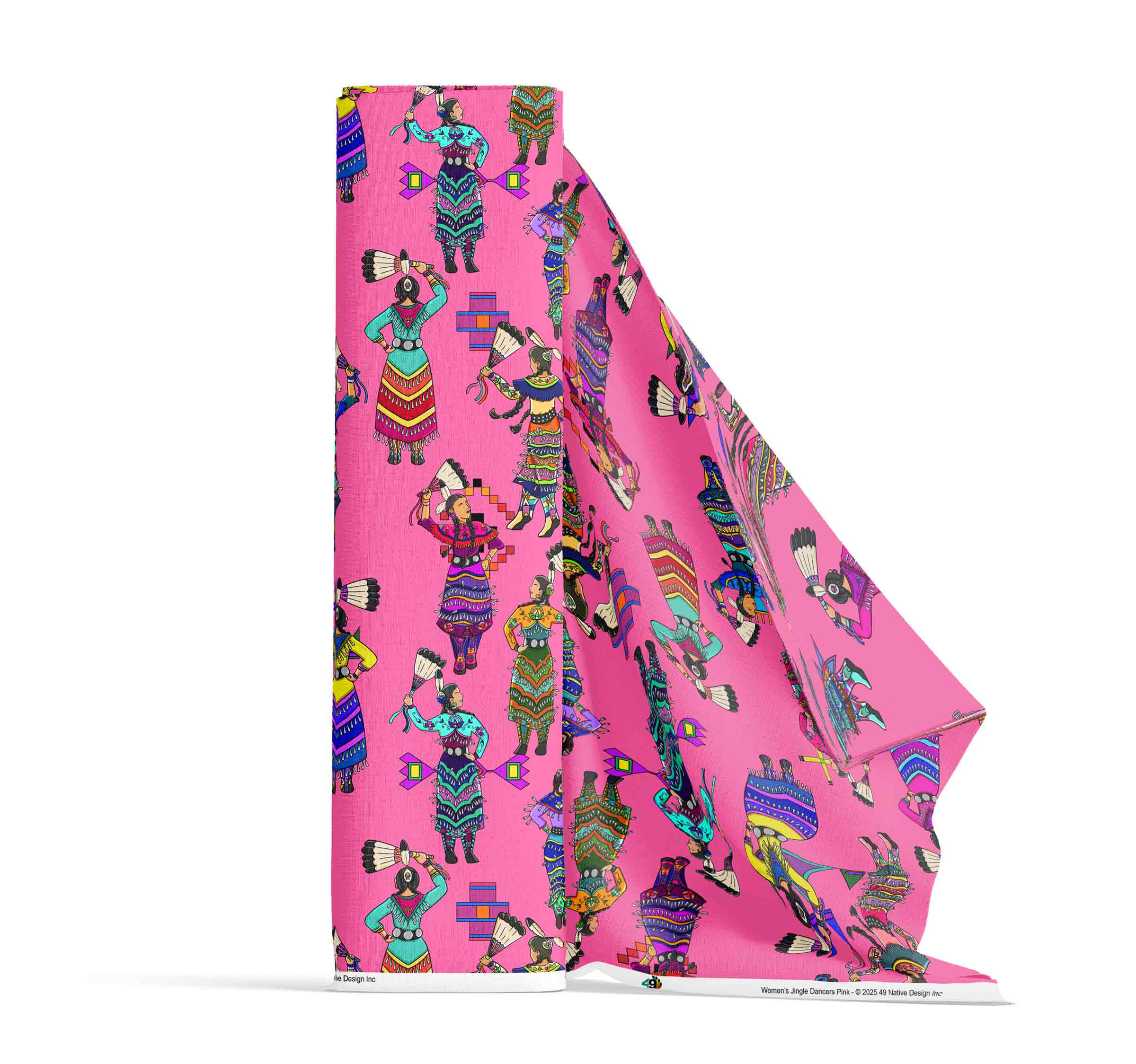 Women's Jingle Dancers Pink Large 42 Inch Cotton Poplin Pre Order
