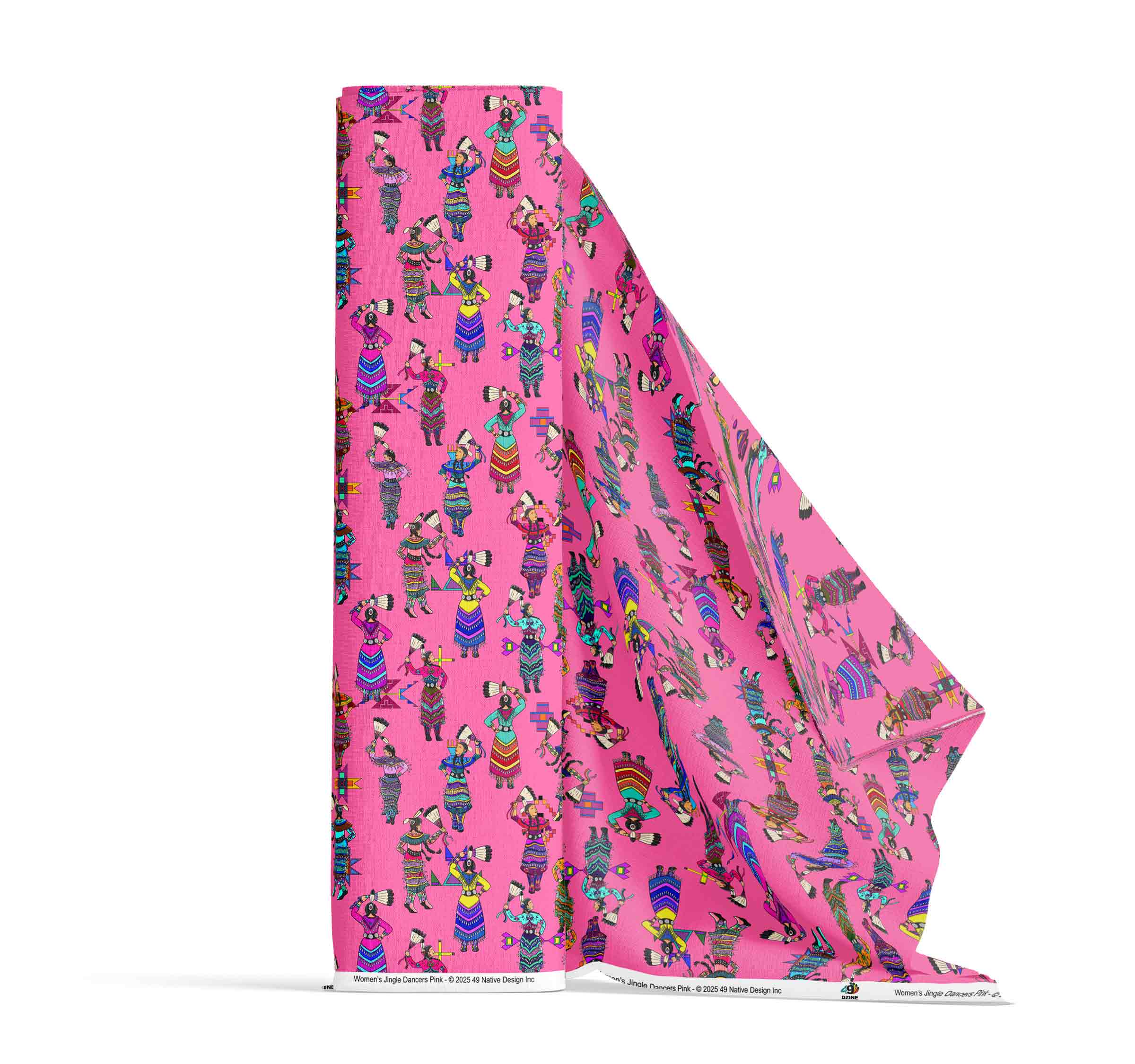 Women's Jingle Dancers Pink Small 42 Inch Cotton Poplin Pre Order