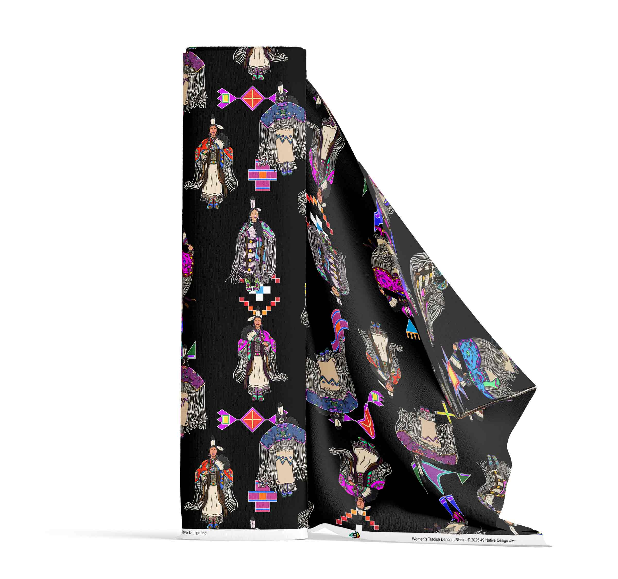 Women's Tradish Dancers Black Large 42 Inch Cotton Poplin Pre Order