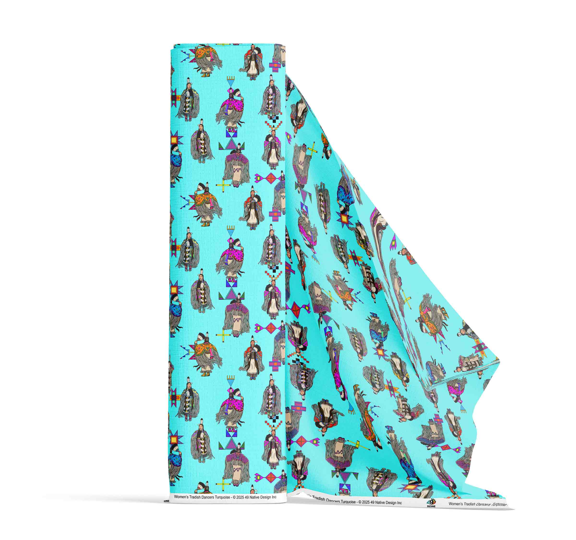 Women's Tradish Dancers Turquoise Small 42 Inch Cotton Poplin Pre Order