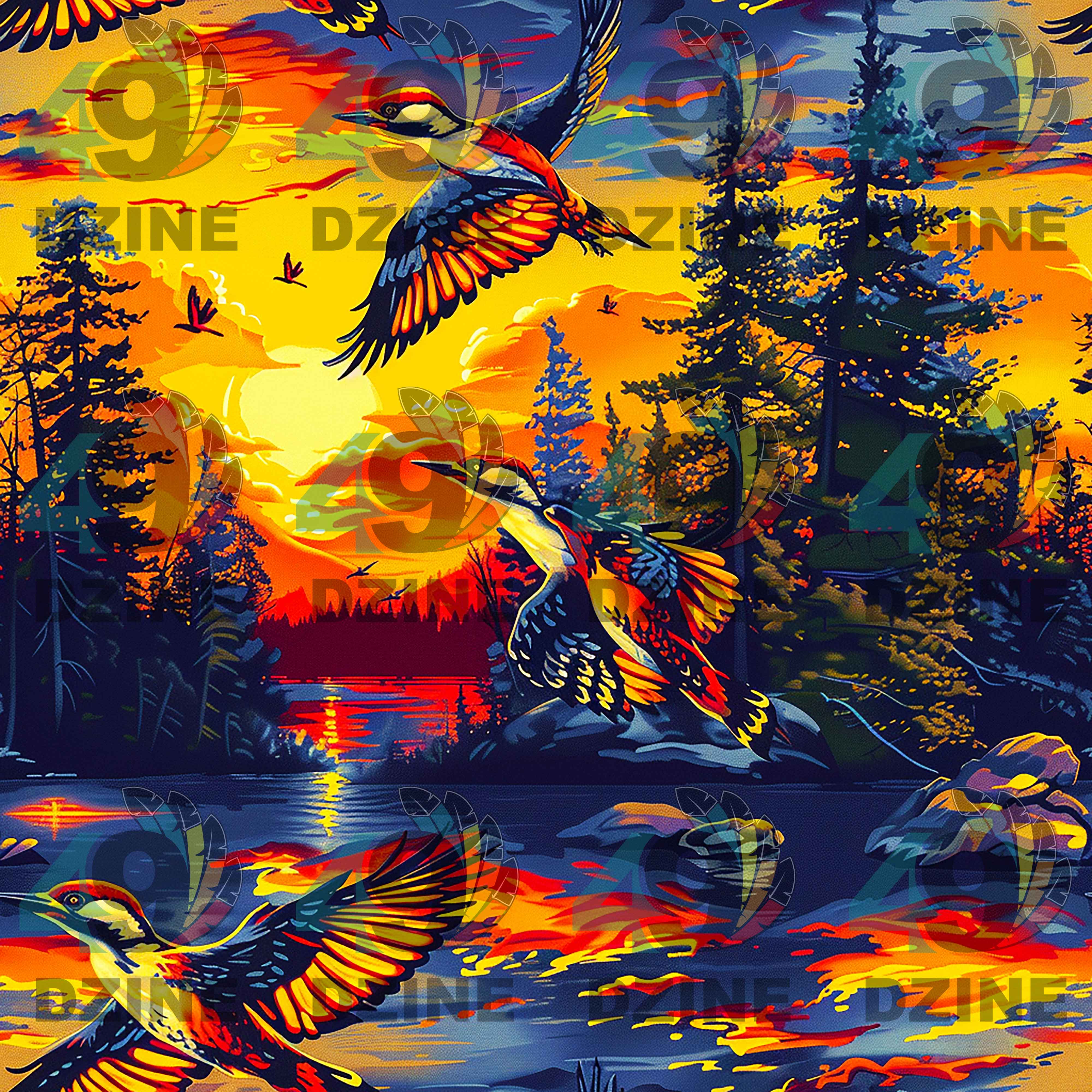 Woodpecker Medicine 42 Inch Cotton Poplin Pre Order