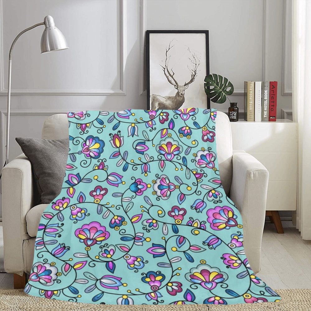Autumn Bundle Blessing Turquoise Ultra-Soft Micro Fleece Blanket 60"x80"