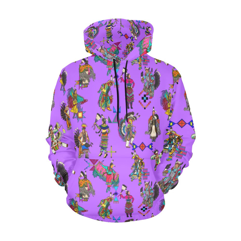 Grand Entry Dancers Purple Hoodie for Men (USA Size)