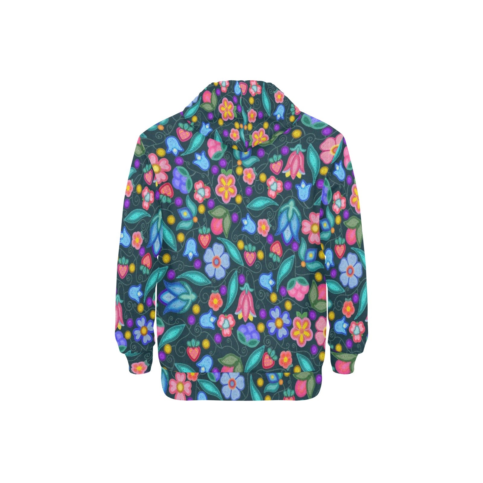 Sweet Offering Dark Teal Men's Long Sleeve Fleece Hoodie