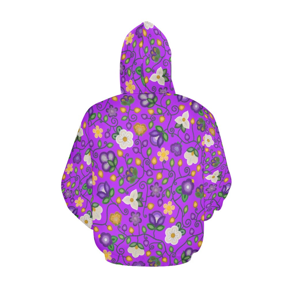 Midnight Moss Bloom Purple Hoodie for Men (USA Size)