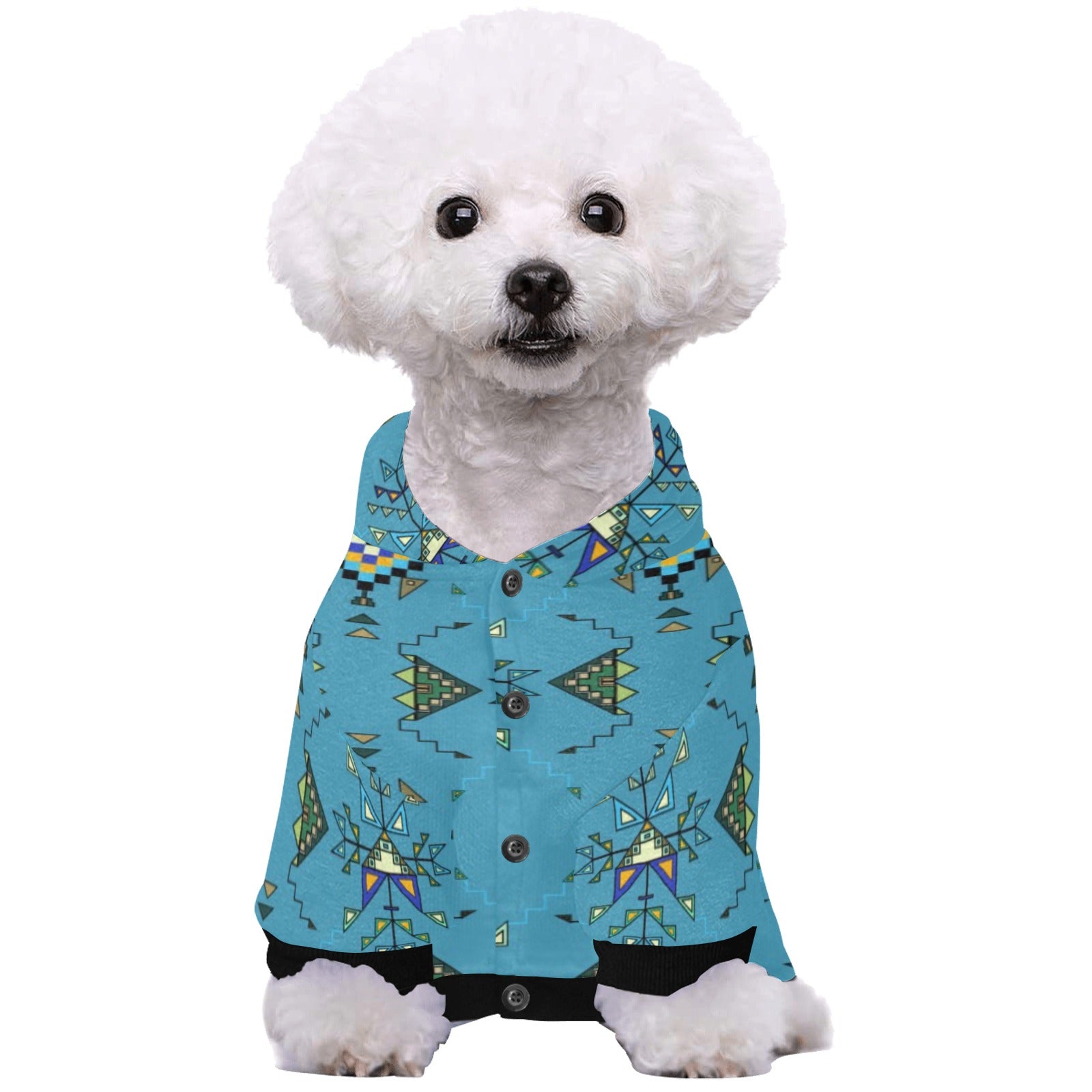 Bear Shield Blue Pet Dog Hoodie