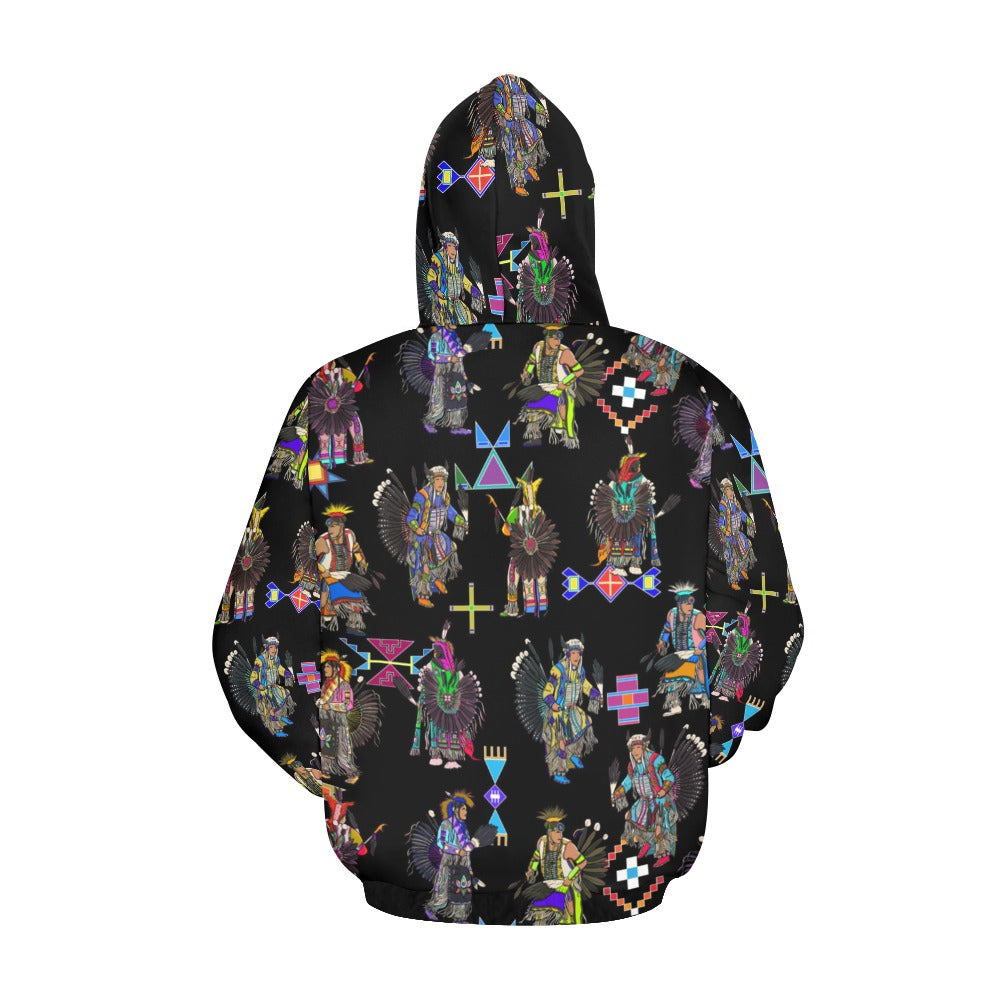 Men's Tradish Dancers Black Hoodie for Women (USA Size)