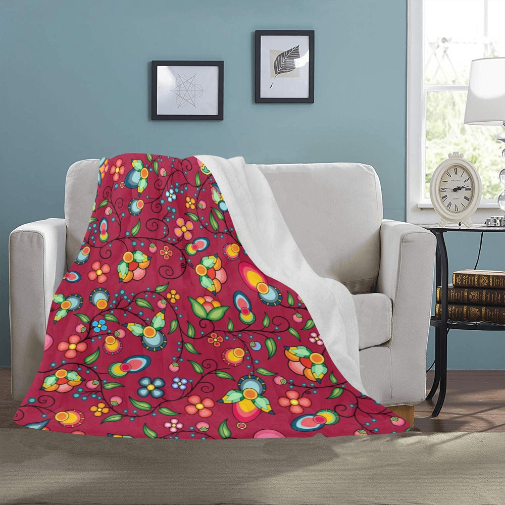 Floral Bounty Magenta Ultra-Soft Micro Fleece Blanket 50"x60"