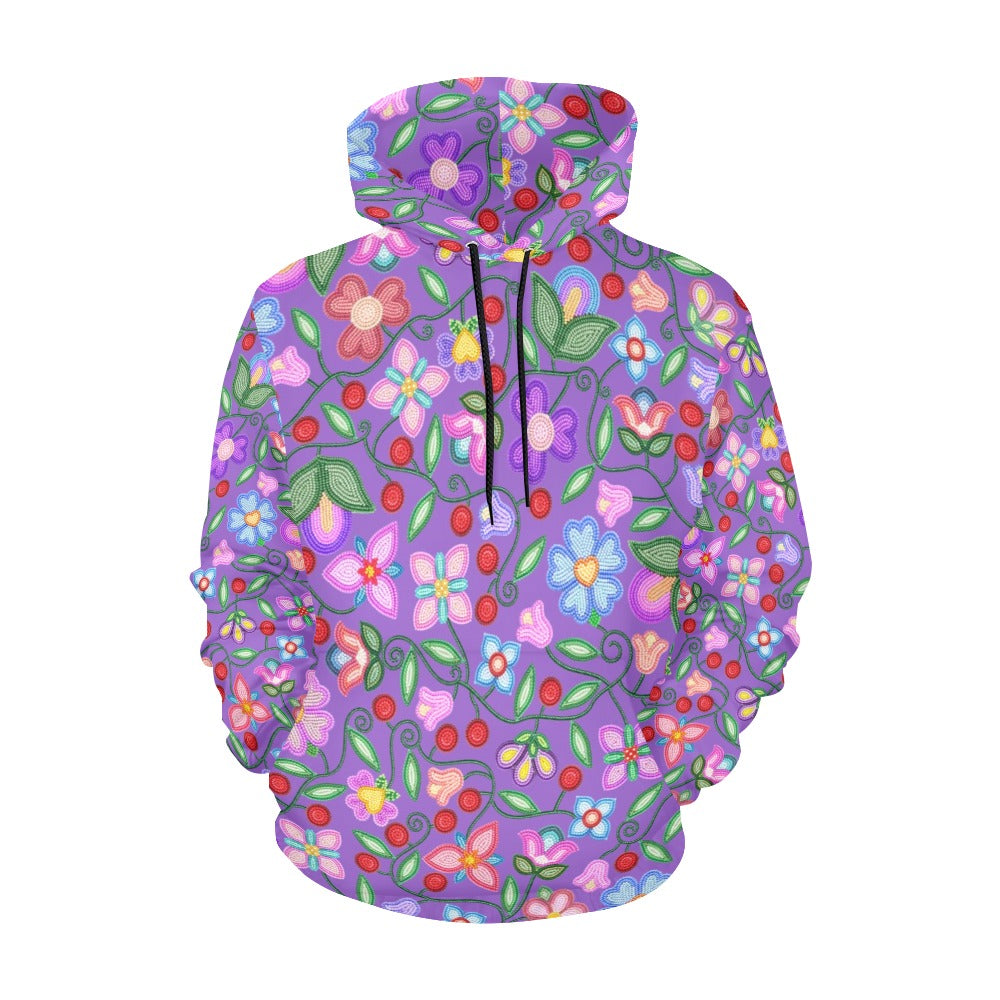 Petal Harmony Lavender All Over Print Hoodie for Women (USA Size)