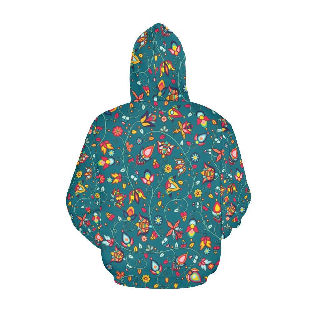 Thorny Path Teal Hoodie for Women (USA Size)