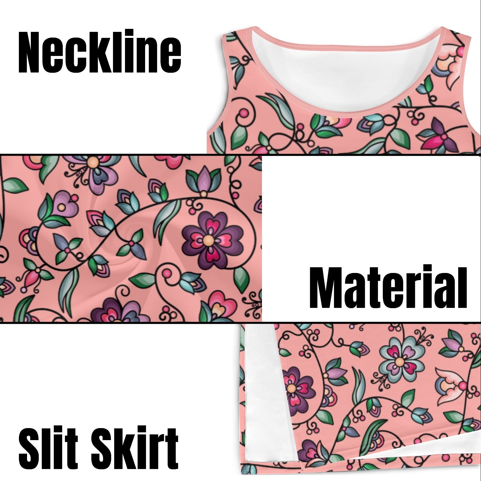 Amber Evening Garland Peach Phaedra Sleeveless Open Fork Long Dress