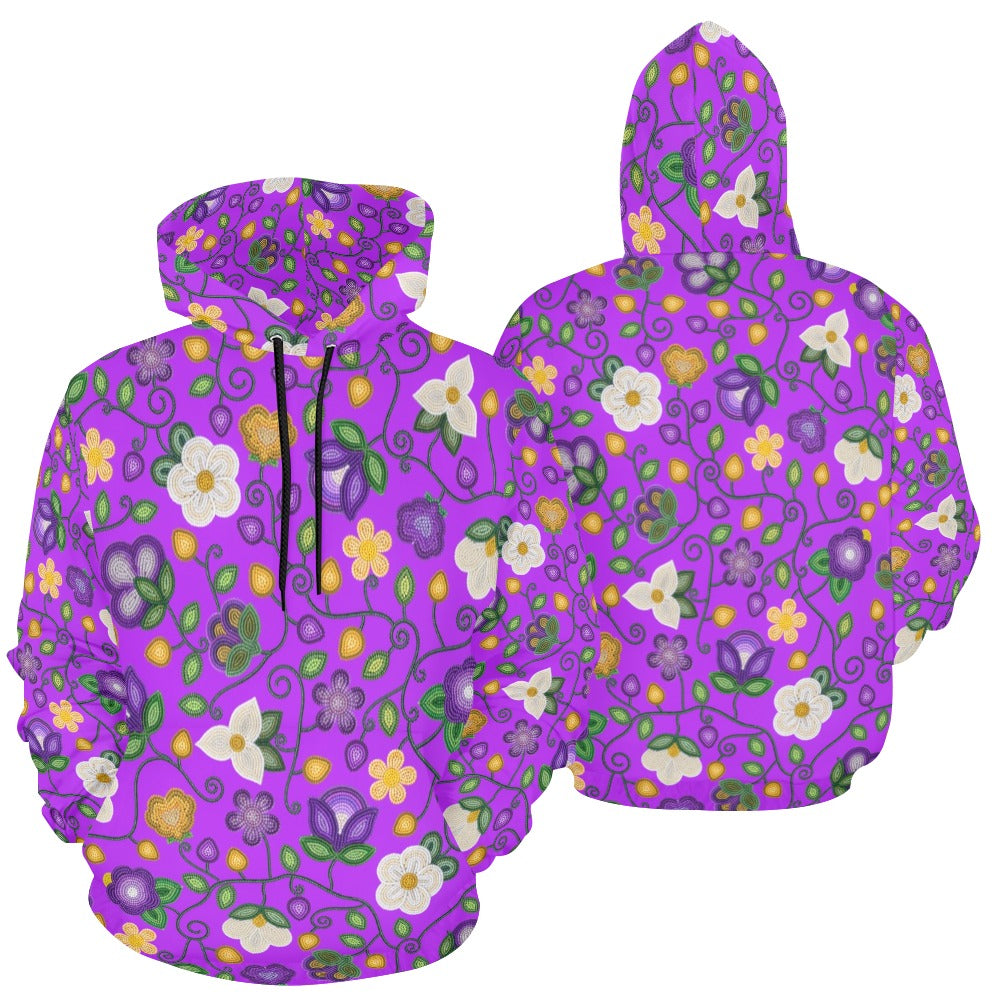 Midnight Moss Bloom Purple Hoodie for Men (USA Size)
