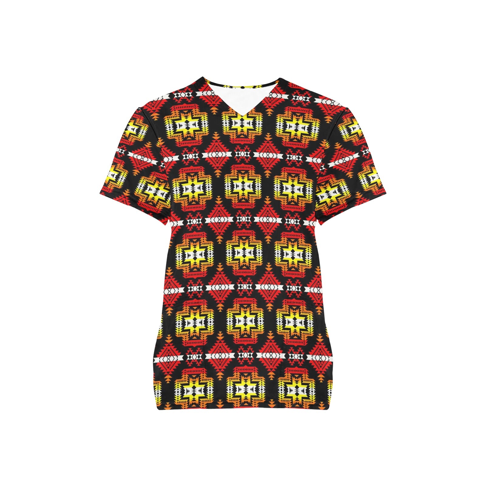 Pretty Blanket Fire Scrub Top