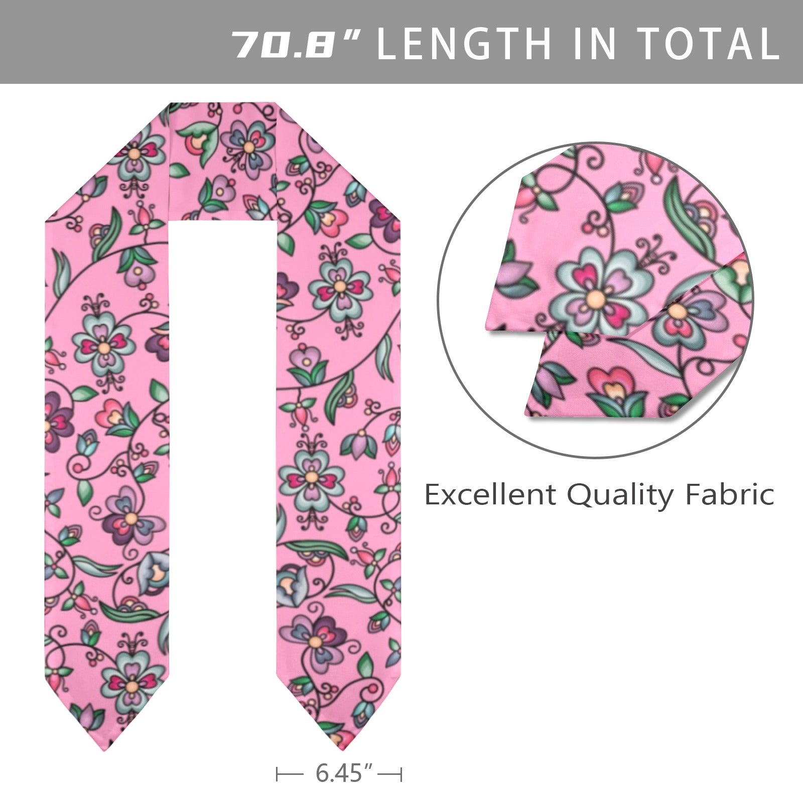 Amber Evening Garland Pink Graduation Stole