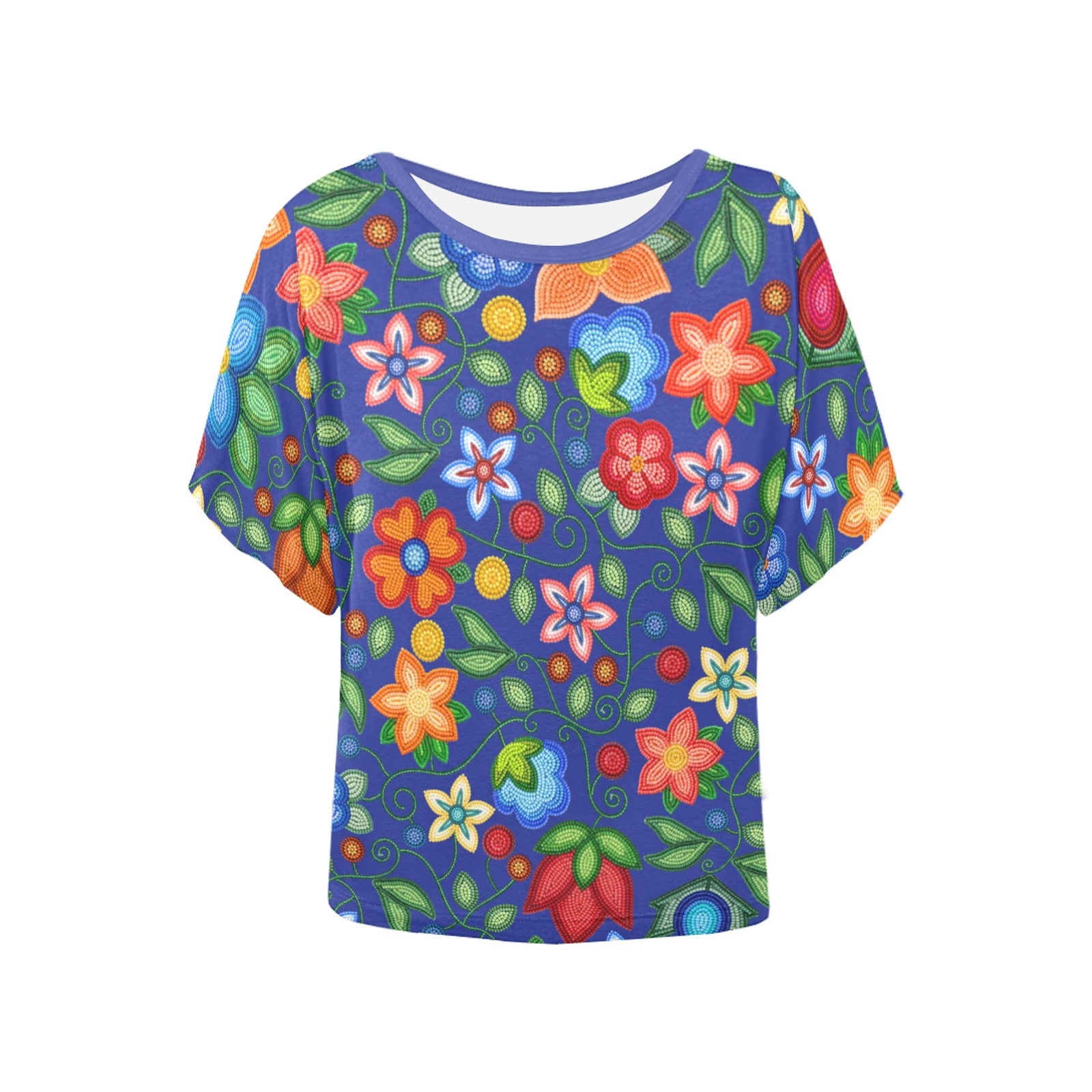 Morning Harmony Sapphire Women's Batwing-Sleeved Blouse T-shirt