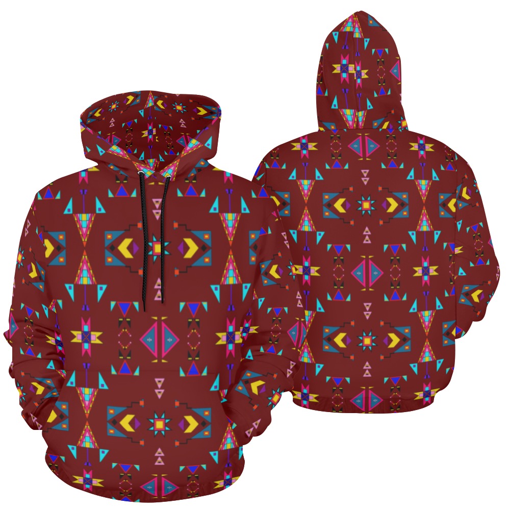 Enemy Territory Dark Maroon Hoodie for Men (USA Size)